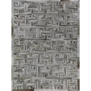 Eros Ripcord Grey White Genuine Cowhide Rug 8 x 10 - Avant Garde Furniture - Designer Furniture Store & Luxury Home Decor