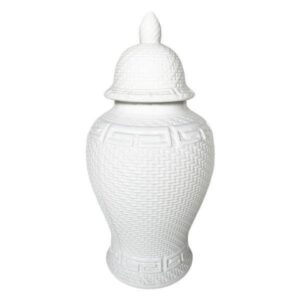 Eros White Zen Style Jar 61cm - Avant Garde Furniture - Designer Furniture Store & Luxury Home Decor