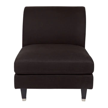 Taylor Black Linen Slipper Chair - Avant Garde Furniture - Designer Furniture Store & Luxury Home Decor