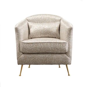 Ferragamo Beige Gold Italian Jacquard Armchair - Avant Garde Furniture - Designer Furniture Store & Luxury Home Decor