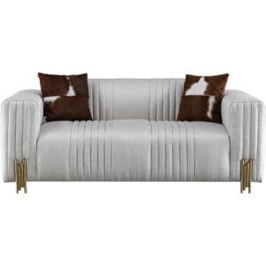 Ferretti Italian Jacquard Brass Sofa 191cm - Avant Garde Furniture - Designer Furniture Store & Luxury Home Decor