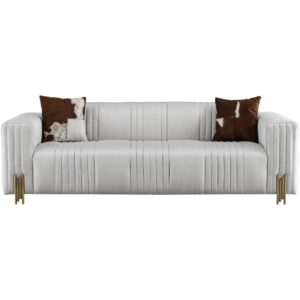 Ferretti Italian Jacquard Brass Sofa 241cm - Avant Garde Furniture - Designer Furniture Store & Luxury Home Decor