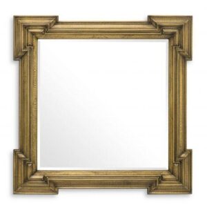 Fiorucci Antique Brass Square Wall Mirror - Avant Garde Furniture - Designer Furniture Store & Luxury Home Decor