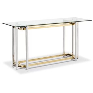 Firenze Gold Chrome Console Table - Avant Garde Furniture - Designer Furniture Store & Luxury Home Decor