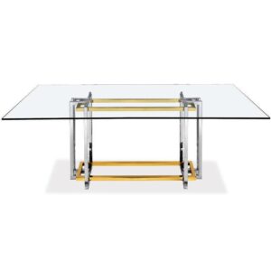 Firenze Gold Chrome Rectangle Dining Table 200cm - Avant Garde Furniture - Designer Furniture Store & Luxury Home Decor