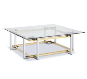 Firenze Gold Chrome Square Coffee Table - Avant Garde Furniture - Designer Furniture Store & Luxury Home Decor