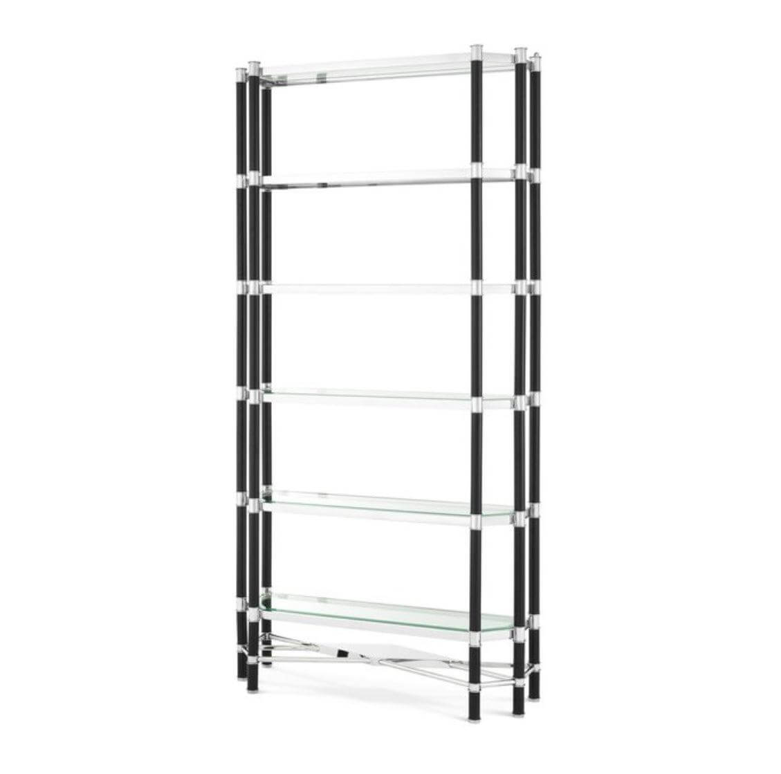 Florence Gold Black Glass Etagere - Avant Garde Furniture - Designer Furniture Store & Luxury Home Decor