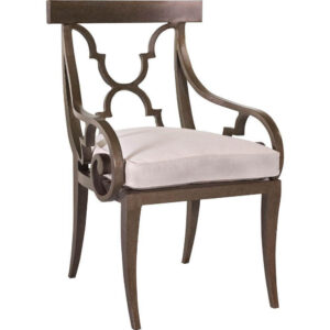 Florentine Beige Linen Antique Iron Dining Chair - Avant Garde Furniture - Designer Furniture Store & Luxury Home Decor