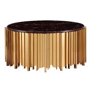 Fornetti Black Marble Brass Coffee table - Avant Garde Furniture - Designer Furniture Store & Luxury Home Decor