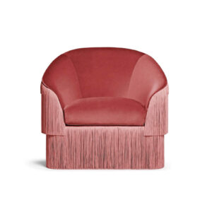 Fringe Blush Velvet Armchair Sofa - Avant Garde Furniture - Designer Furniture Store & Luxury Home Decor