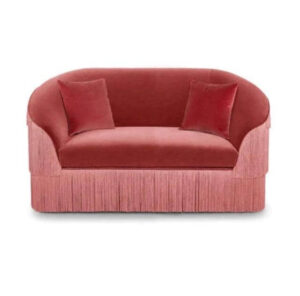 Fringe Blush Velvet Sofa 165cm - Avant Garde Furniture - Designer Furniture Store & Luxury Home Decor