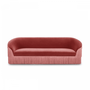 Fringe Blush Velvet Sofa 280cm - Avant Garde Furniture - Designer Furniture Store & Luxury Home Decor