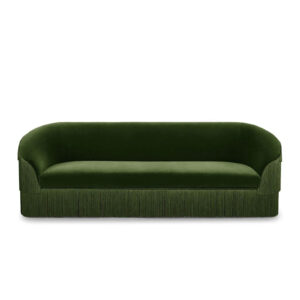 Fringe Dark Green Velvet Sofa 280cm - Avant Garde Furniture - Designer Furniture Store & Luxury Home Decor