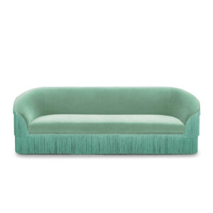 Fringe Mint Green Velvet Sofa 280cm - Avant Garde Furniture - Designer Furniture Store & Luxury Home Decor