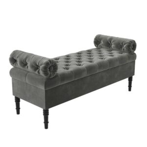 Galliano Grey Tufted Storage Bench - Avant Garde Furniture - Designer Furniture Store & Luxury Home Decor