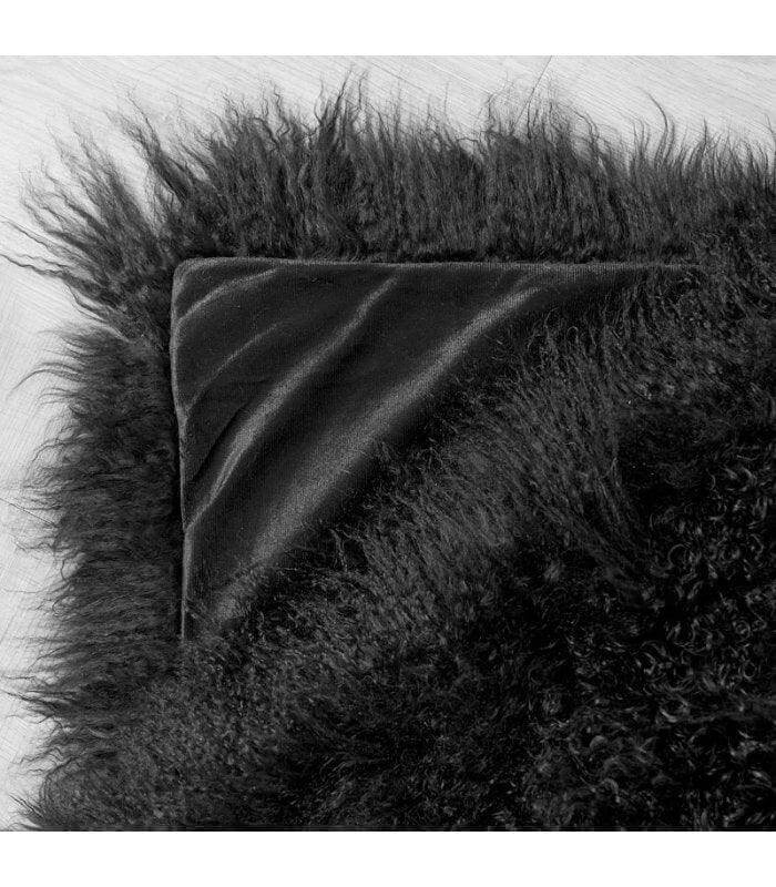 Genuine Mongolian Fur Black King Blanket 220cm - Avant Garde Furniture - Designer Furniture Store & Luxury Home Decor