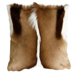 Genuine Springbok Leather Hide Cushion 50cm - Avant Garde Furniture - Designer Furniture Store & Luxury Home Decor