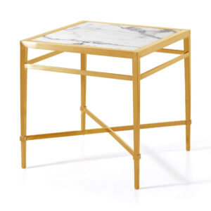 Georgian Brushed Gold Marble Sidetable - Avant Garde Furniture - Designer Furniture Store & Luxury Home Decor