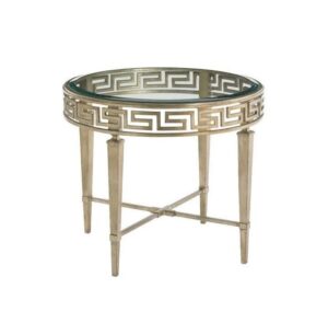 Gianni Antique Gold Iron Sidetable - Avant Garde Furniture - Designer Furniture Store & Luxury Home Decor