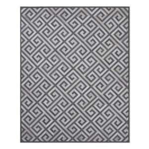 Gianni Charcoal Grey Greek Key Hide Rug 8 x 10 - Avant Garde Furniture - Designer Furniture Store & Luxury Home Decor
