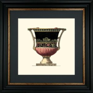 Giardini Roman Urn Black Gold Frame Set - Avant Garde Furniture - Designer Furniture Store & Luxury Home Decor