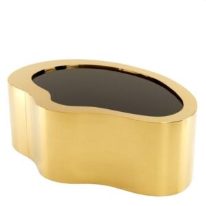 Gibbons Gold Black Glass Coffee Table - Avant Garde Furniture - Designer Furniture Store & Luxury Home Decor