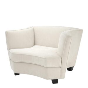 Giulietta Ecru Velvet Armchair Sofa 119cm - Avant Garde Furniture - Designer Furniture Store & Luxury Home Decor