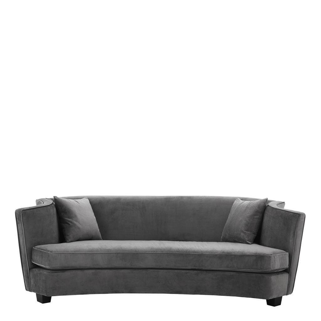 Giulietta Granite Grey Velvet Sofa 226cm - Avant Garde Furniture - Designer Furniture Store & Luxury Home Decor
