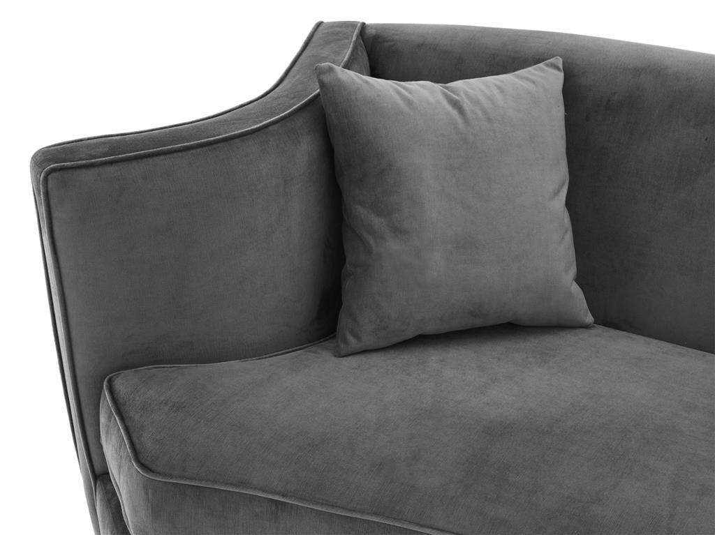 Giulietta Granite Grey Velvet Sofa 226cm - Avant Garde Furniture - Designer Furniture Store & Luxury Home Decor