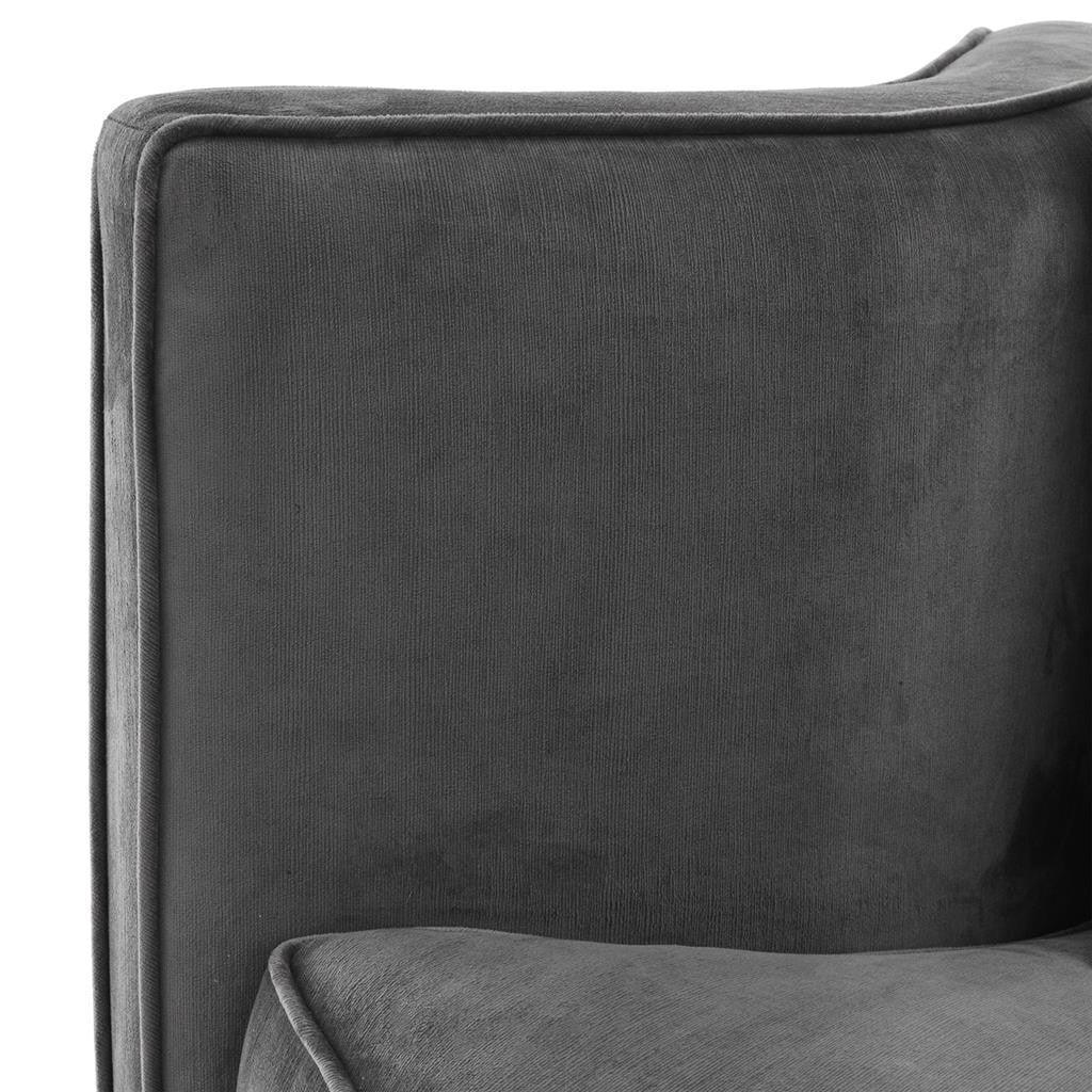 Giulietta Granite Grey Velvet Sofa 226cm - Avant Garde Furniture - Designer Furniture Store & Luxury Home Decor