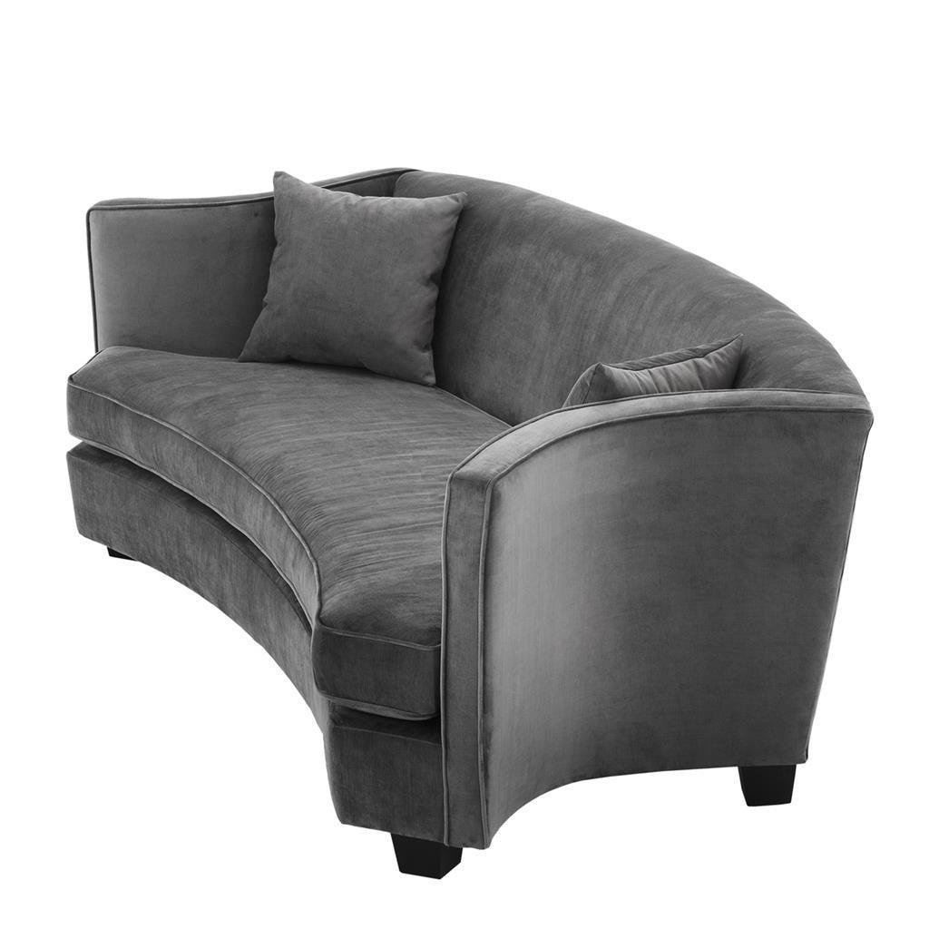 Giulietta Granite Grey Velvet Sofa 226cm - Avant Garde Furniture - Designer Furniture Store & Luxury Home Decor
