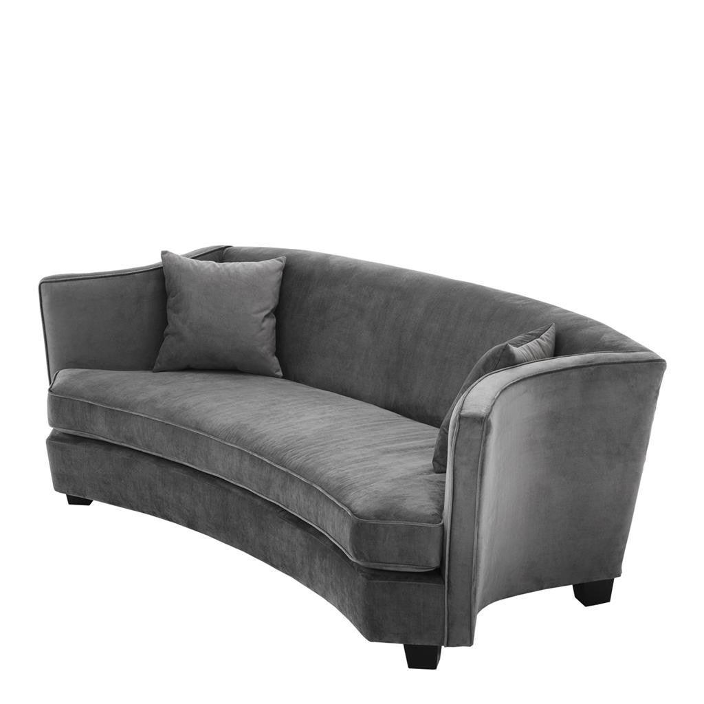 Giulietta Granite Grey Velvet Sofa 226cm - Avant Garde Furniture - Designer Furniture Store & Luxury Home Decor