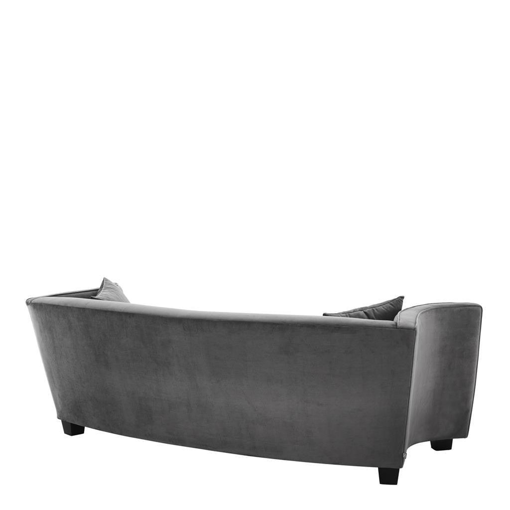 Giulietta Granite Grey Velvet Sofa 226cm - Avant Garde Furniture - Designer Furniture Store & Luxury Home Decor
