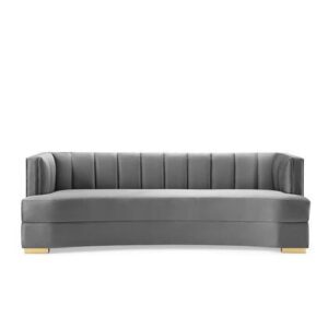 Giulio Grey Velvet Sofa 215cm - Avant Garde Furniture - Designer Furniture Store & Luxury Home Decor