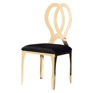 Monarch Black Velvet Gold Chair - Avant Garde Furniture - Designer Furniture Store & Luxury Home Decor