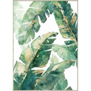 Golden Banana Leaf I Framed Oil Painting Canvas - Avant Garde Furniture - Designer Furniture Store & Luxury Home Decor