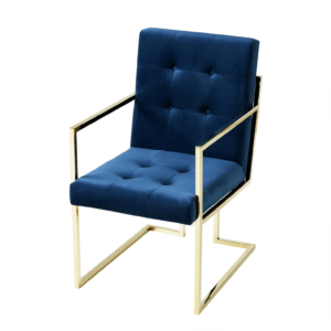 Goldfinger Navy Velvet Gold Chair - Avant Garde Furniture - Designer Furniture Store & Luxury Home Decor