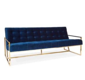 Goldfinger Navy Velvet Gold Sofa 201cm - Avant Garde Furniture - Designer Furniture Store & Luxury Home Decor