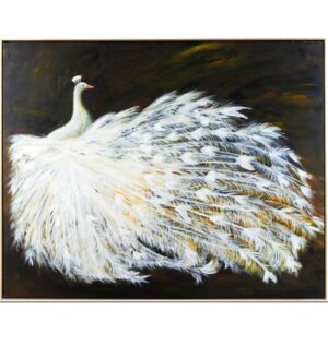 Grand Peacock Framed Oil Painting Canvas - Avant Garde Furniture - Designer Furniture Store & Luxury Home Decor