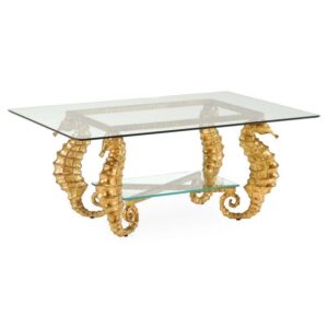 Grand Seahorse Gold Leaf Coffee Table - Avant Garde Furniture - Designer Furniture Store & Luxury Home Decor