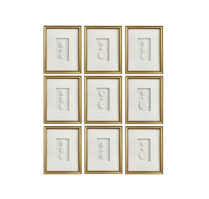 Grand Tour Intaglios Ivory Gold Framed Set - Avant Garde Furniture - Designer Furniture Store & Luxury Home Decor