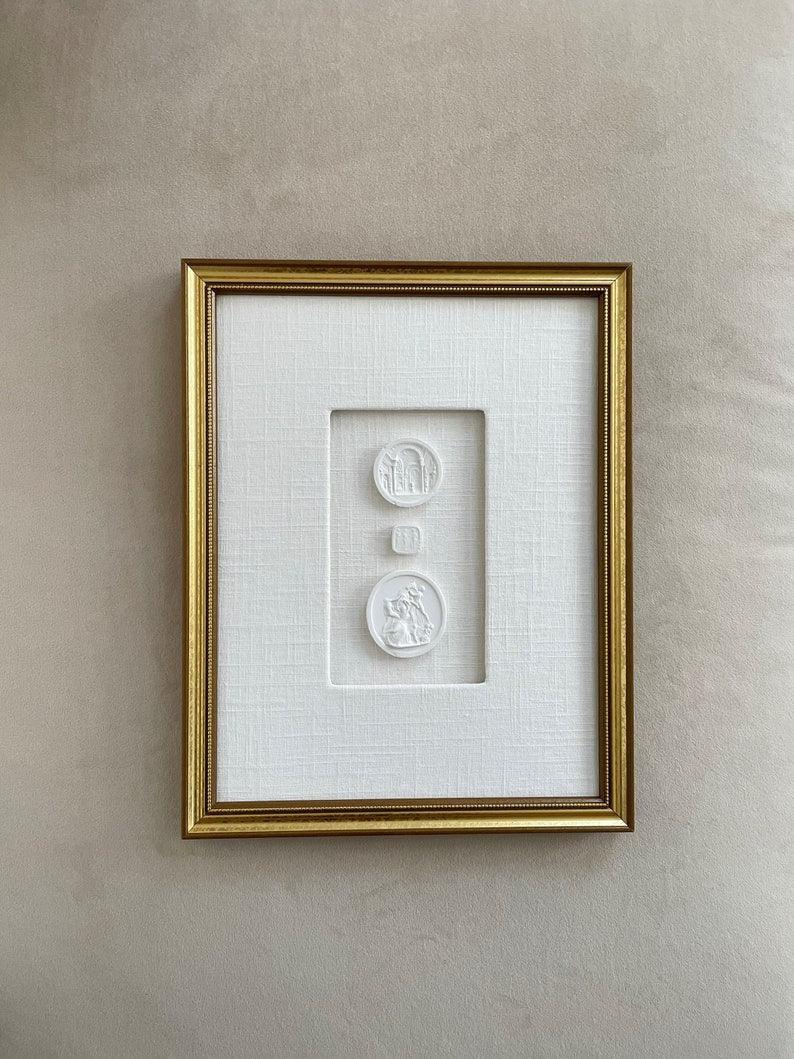 Grand Tour Intaglios White Gold Framed Set - Avant Garde Furniture - Designer Furniture Store & Luxury Home Decor