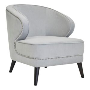 Hallie Occasional Chair - Grey Velvet - Avant Garde Furniture - Designer Furniture Store & Luxury Home Decor