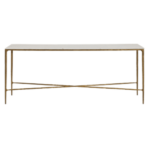 Harlow White Marble Antique Brass Console 180cm - Avant Garde Furniture - Designer Furniture Store & Luxury Home Decor
