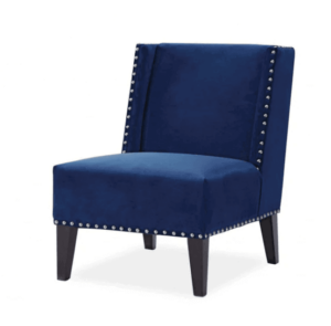 Hampton Blue Linen Slipper Chair - Avant Garde Furniture - Designer Furniture Store & Luxury Home Decor