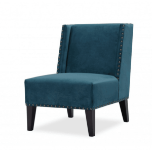 Hampton Turquoise Linen Slipper Chair - Avant Garde Furniture - Designer Furniture Store & Luxury Home Decor