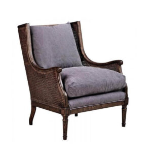 Hampton Brown Oak Rattan Wing Chair - Avant Garde Furniture - Designer Furniture Store & Luxury Home Decor
