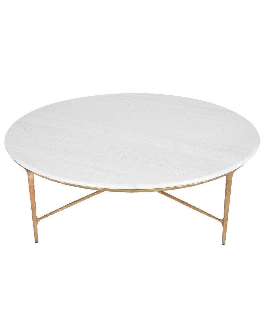 Harlow White Marble Black Iron Coffee Table - Avant Garde Furniture - Designer Furniture Store & Luxury Home Decor