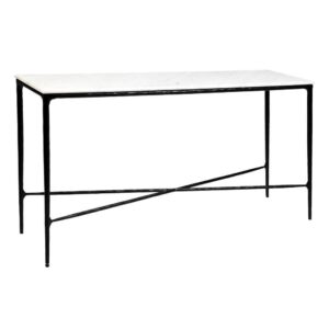 Harlow White Marble Black Iron Console 140cm - Avant Garde Furniture - Designer Furniture Store & Luxury Home Decor