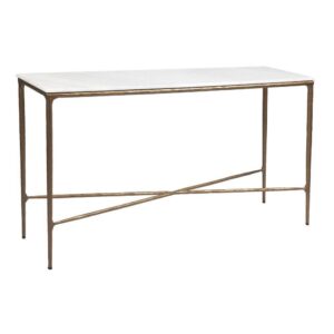 Harlow White Marble Antique Brass Console 140cm - Avant Garde Furniture - Designer Furniture Store & Luxury Home Decor